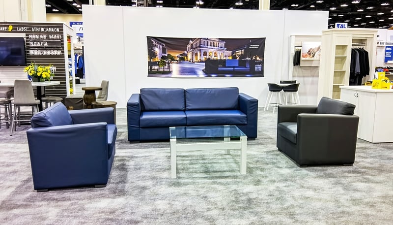 Renting reusable furniture for the trade show booths-1